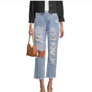 Vanilla Star 90s Boyfriend Ripped Jeans for Women